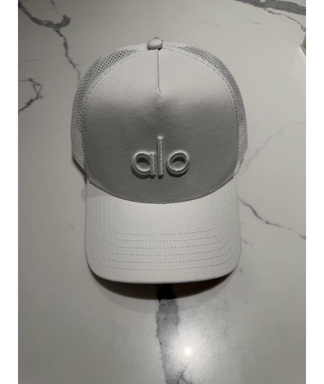 ALO YOGA Белая хлопковая кепка, фото 7