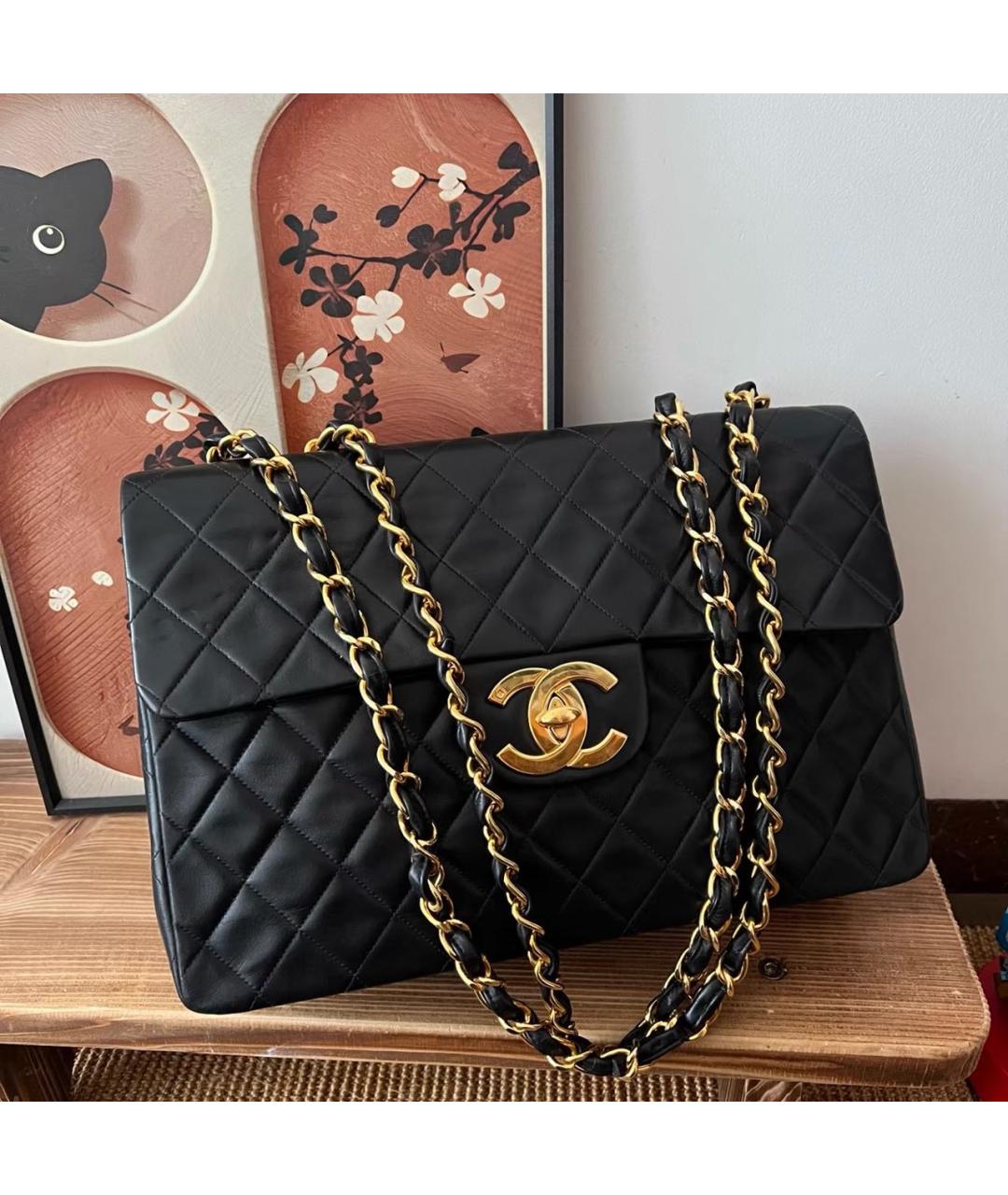 CHANEL Черная кожаная сумка через плечо, фото 9