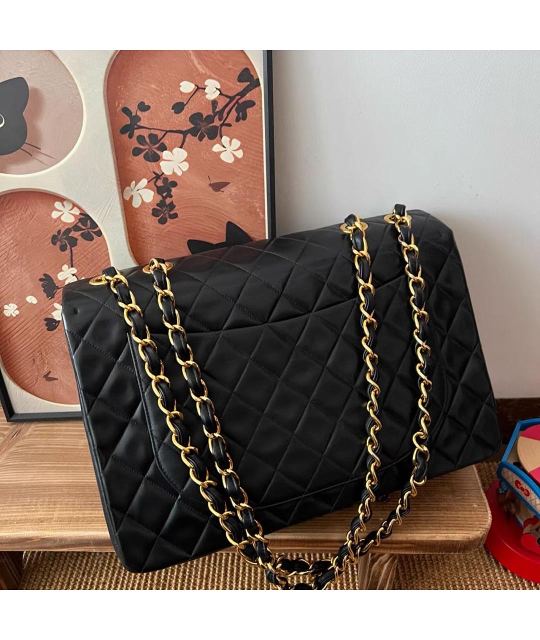 CHANEL Черная кожаная сумка через плечо, фото 5