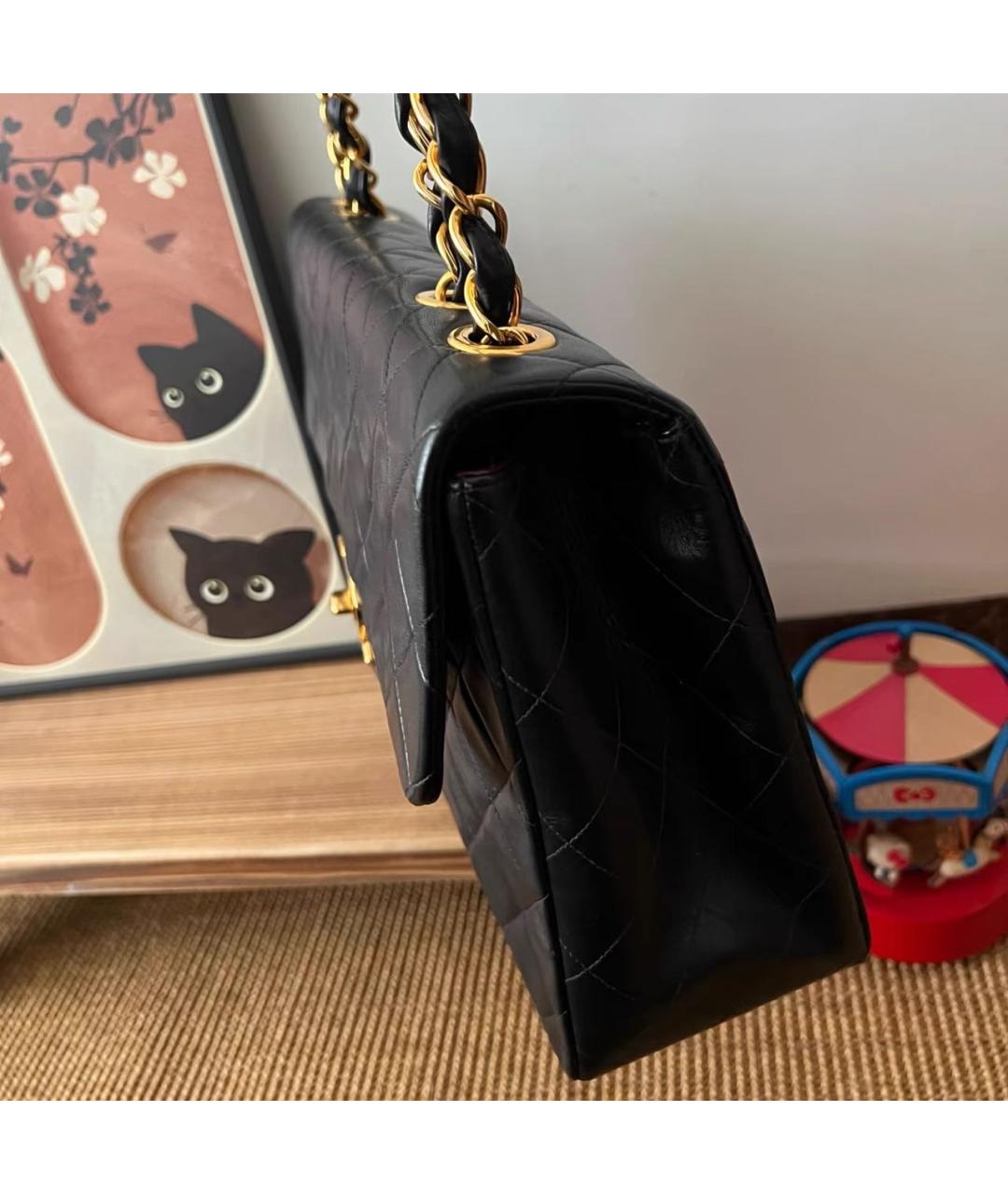 CHANEL Черная кожаная сумка через плечо, фото 7