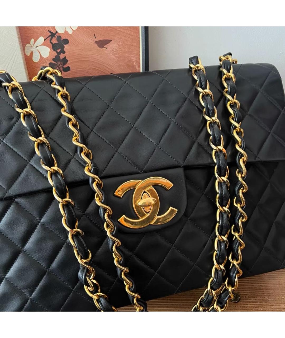 CHANEL Черная кожаная сумка через плечо, фото 2