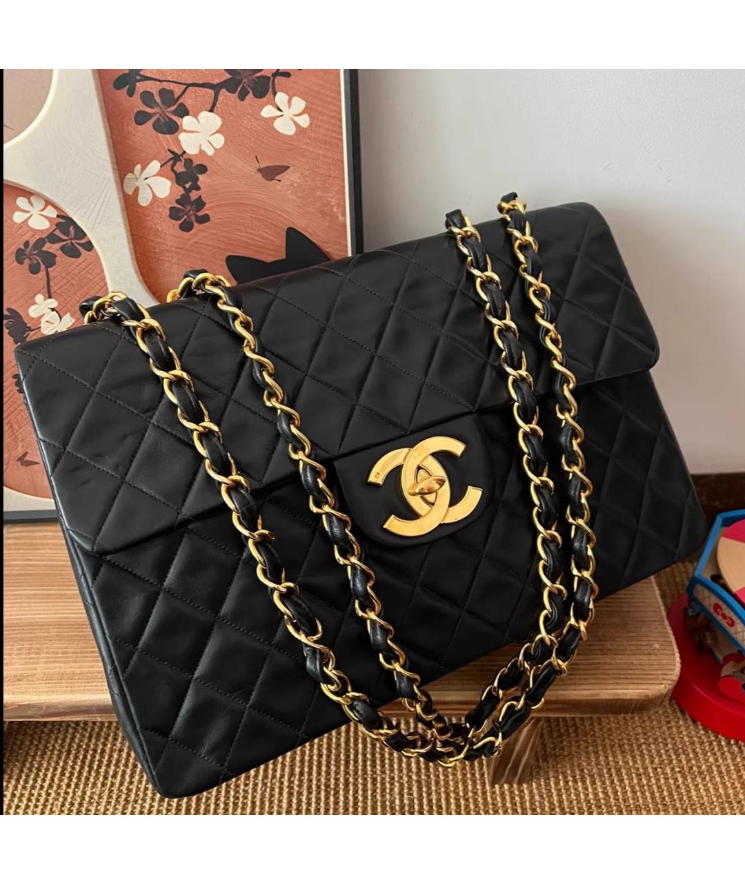 CHANEL Черная кожаная сумка через плечо, фото 4