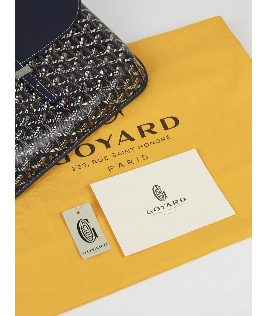 GOYARD Темно-синяя кожаная сумка на плечо, фото 8