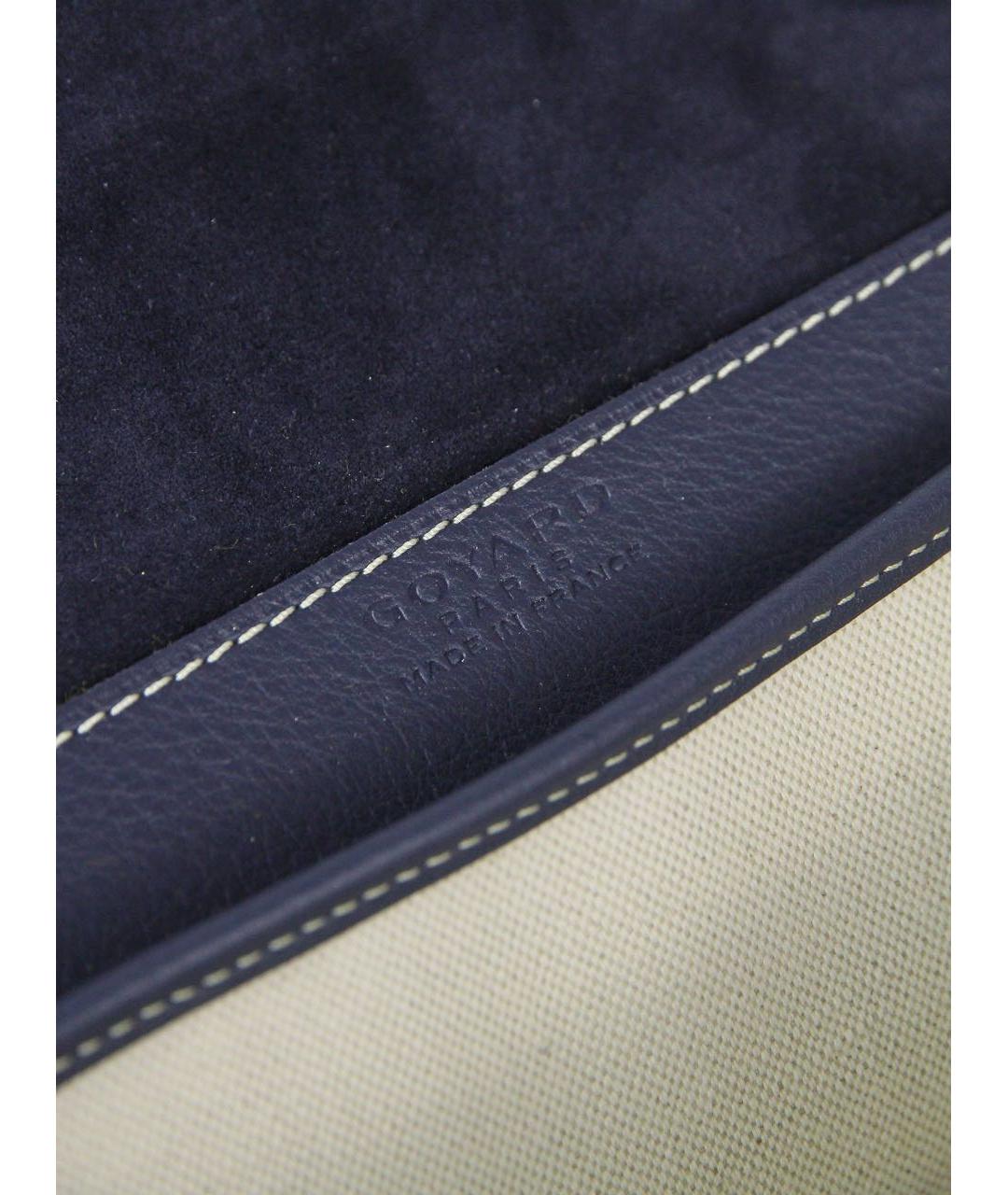GOYARD Темно-синяя кожаная сумка на плечо, фото 5