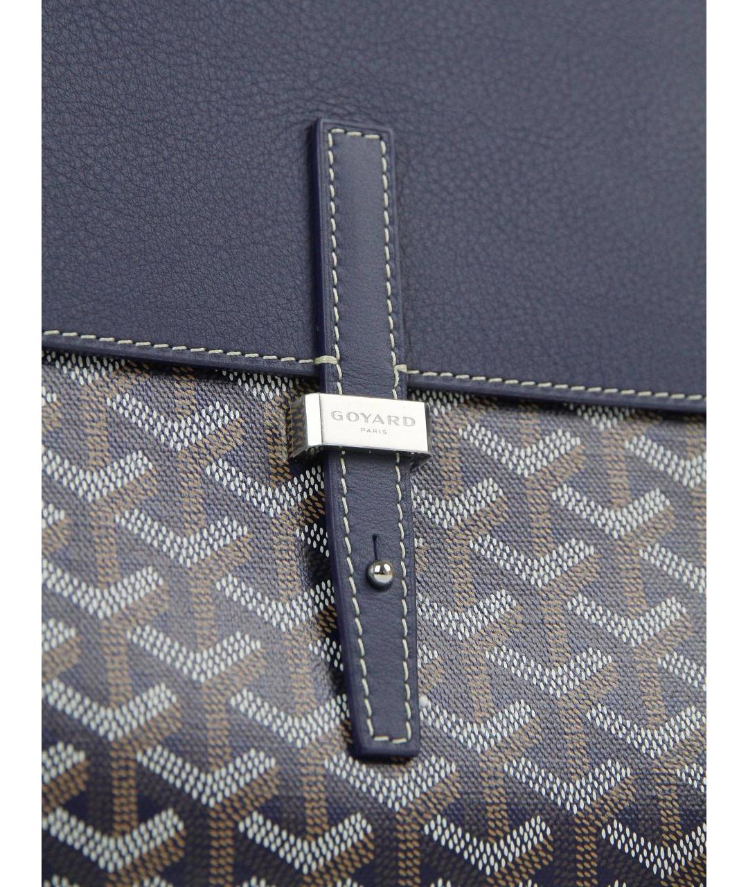 GOYARD Темно-синяя кожаная сумка на плечо, фото 7