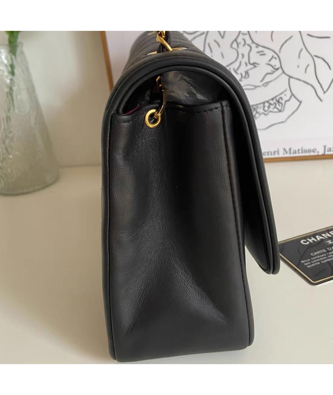 CHANEL Черная кожаная сумка через плечо, фото 4