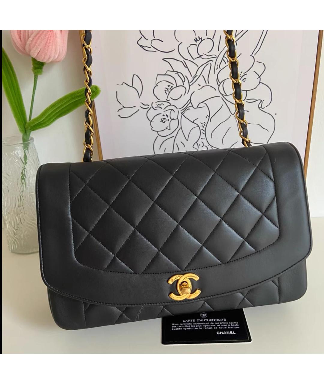 CHANEL Черная кожаная сумка через плечо, фото 9