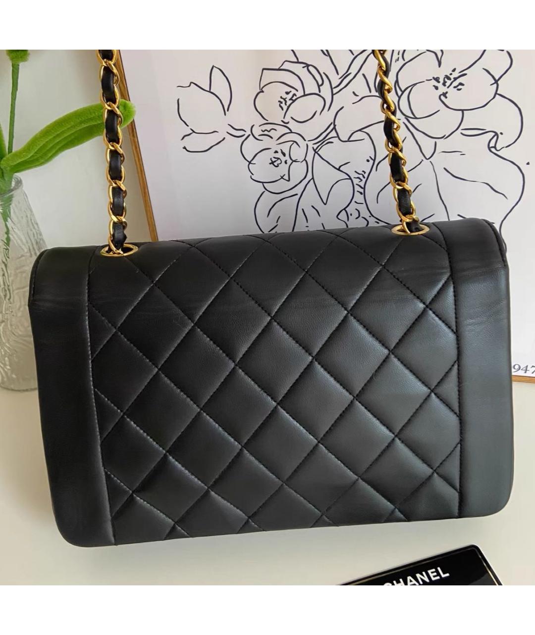 CHANEL Черная кожаная сумка через плечо, фото 5