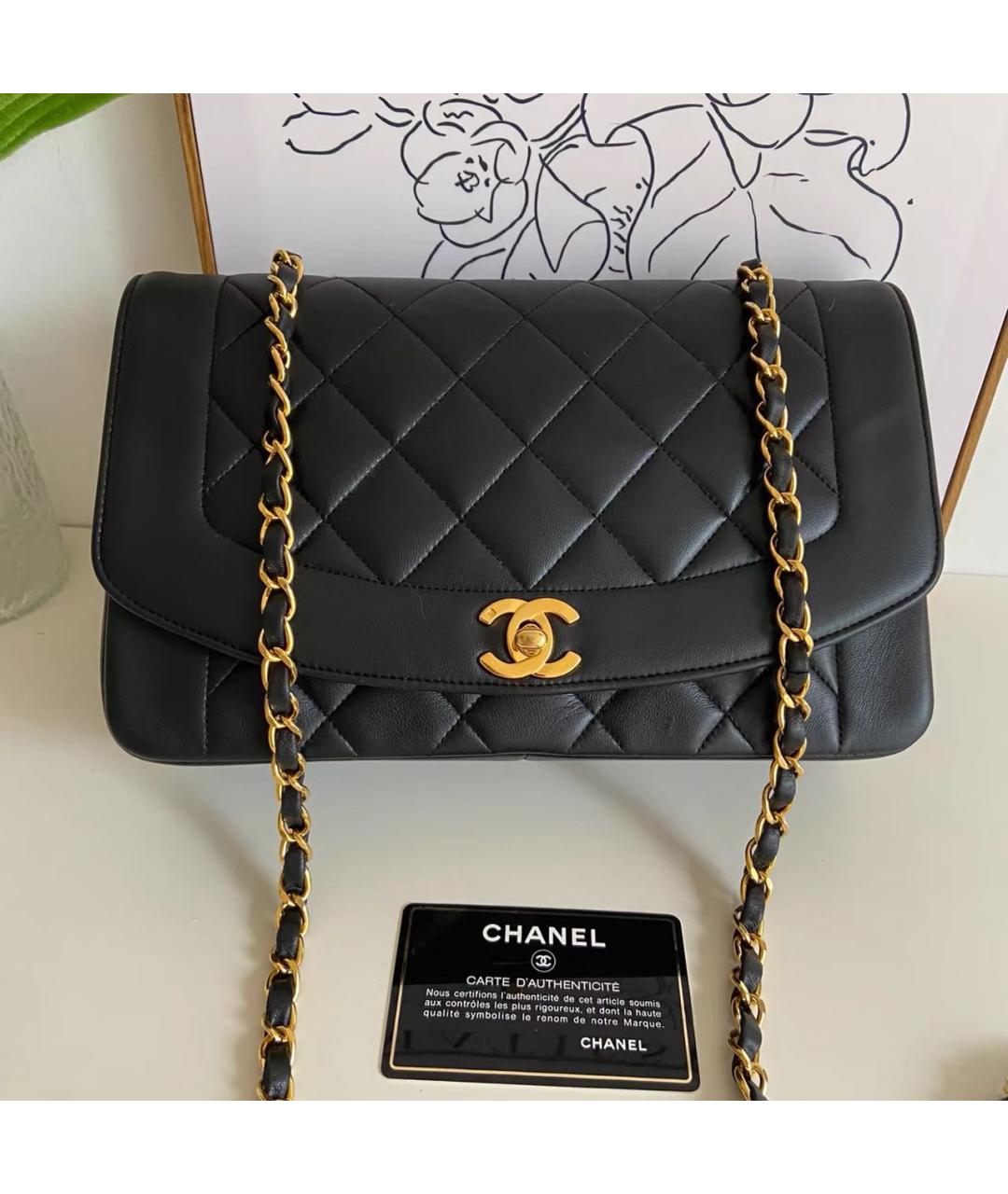 CHANEL Черная кожаная сумка через плечо, фото 3