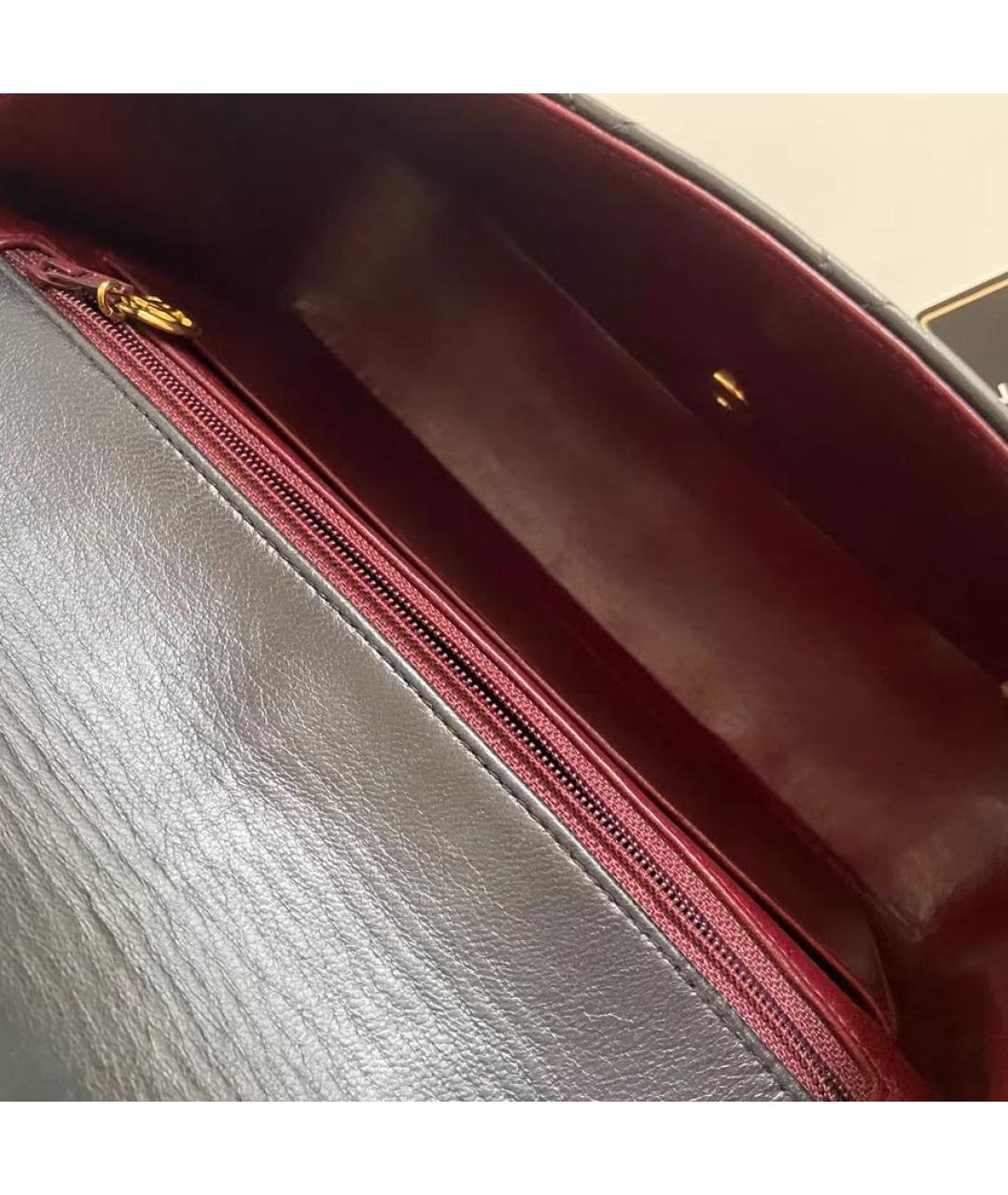 CHANEL Черная кожаная сумка через плечо, фото 8