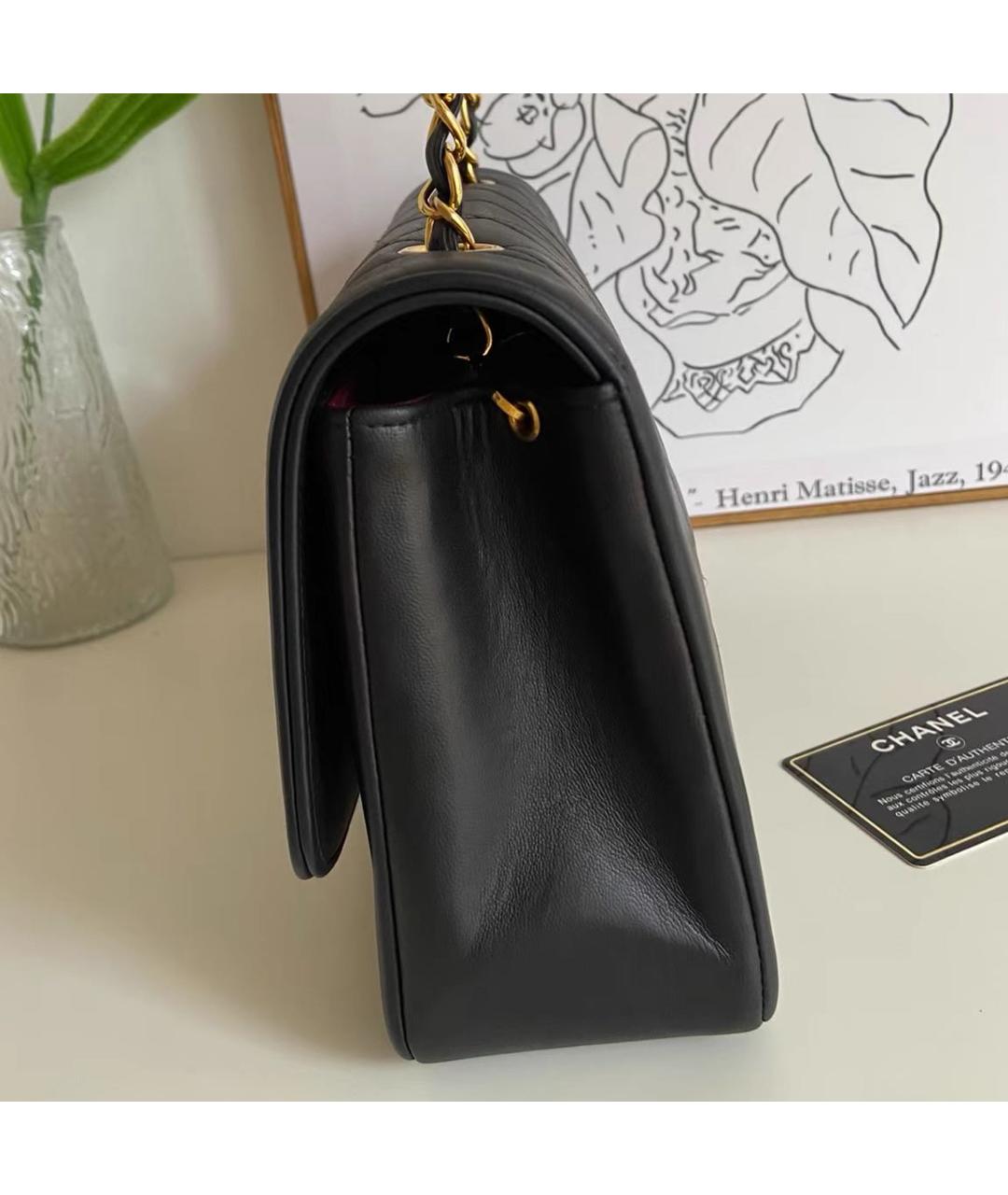 CHANEL Черная кожаная сумка через плечо, фото 6