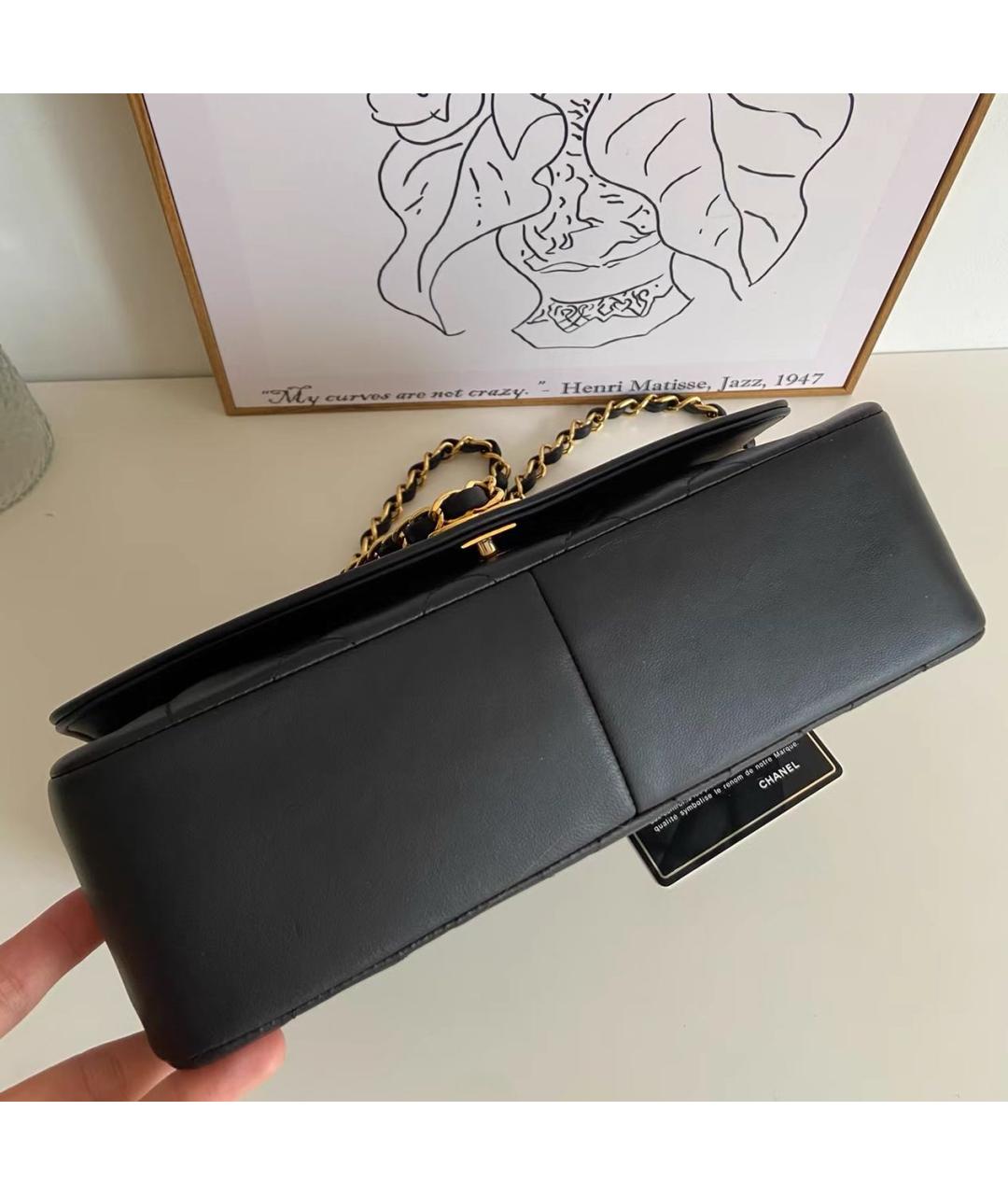 CHANEL Черная кожаная сумка через плечо, фото 7