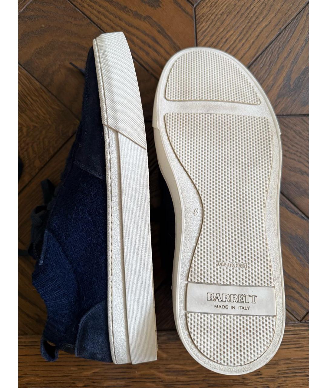 BARRETT Темно-синие текстильные низкие кроссовки / кеды, фото 3