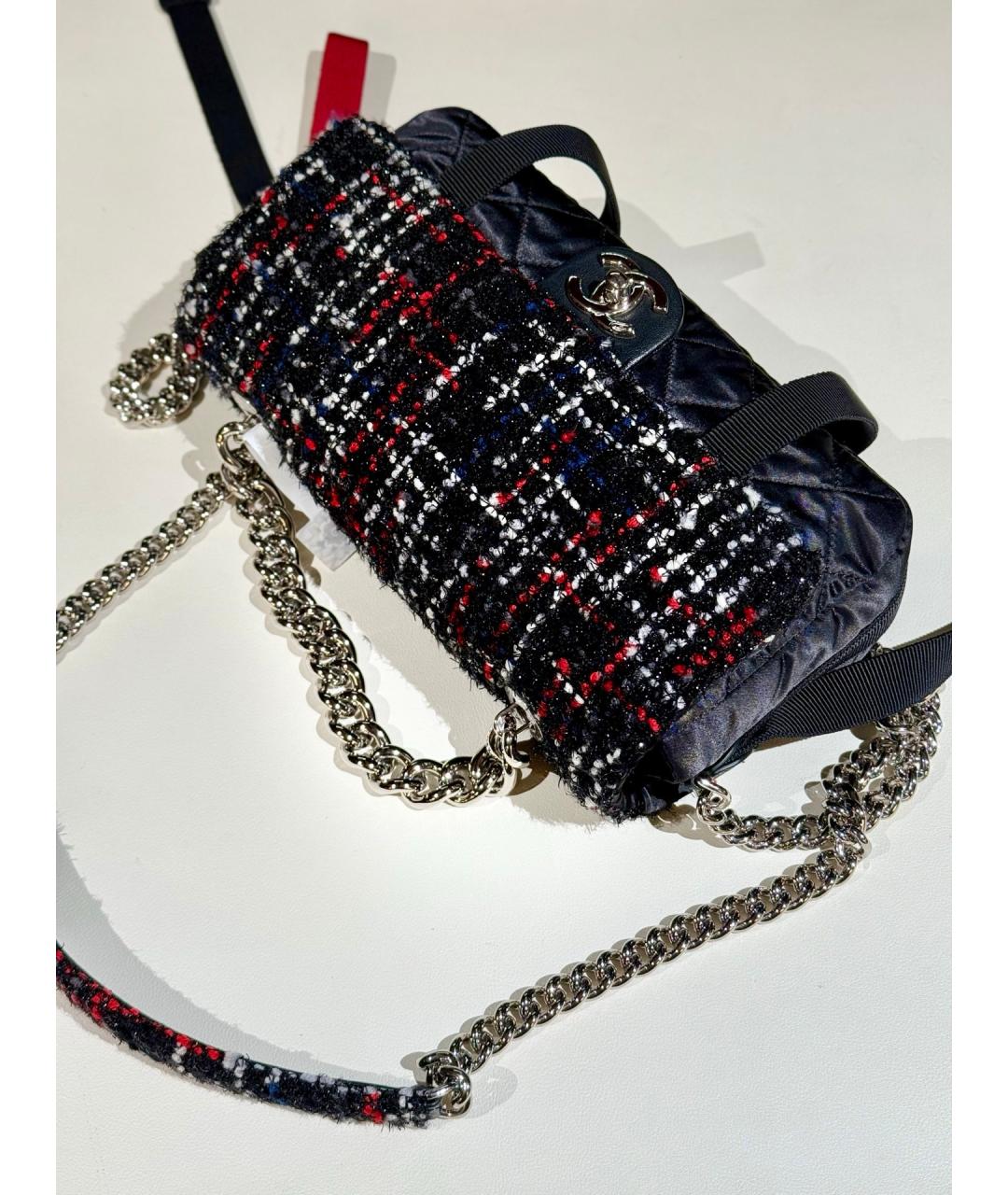 CHANEL Черная твидовая сумка через плечо, фото 7