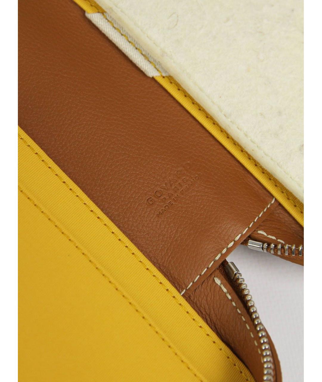 GOYARD Коричневая кожаная папка для документов, фото 6