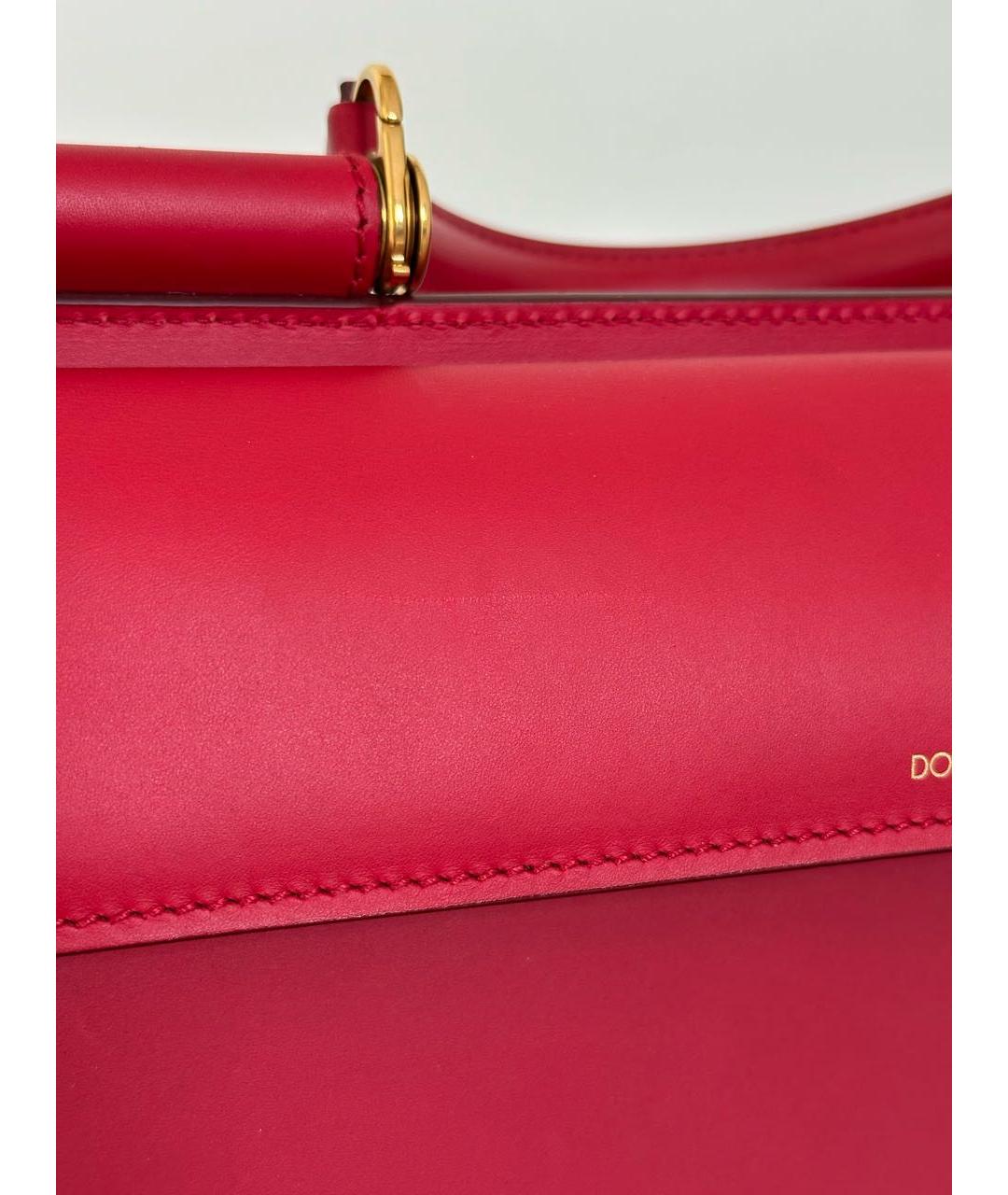 DOLCE&GABBANA Красная кожаная сумка с короткими ручками, фото 8