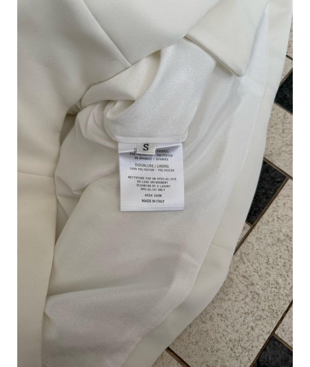 BALMAIN Белое полиэстеровое вечернее платье, фото 5