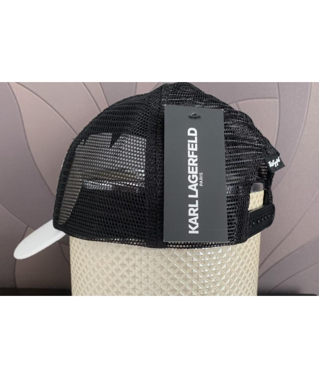 KARL LAGERFELD Белая хлопковая кепка, фото 4