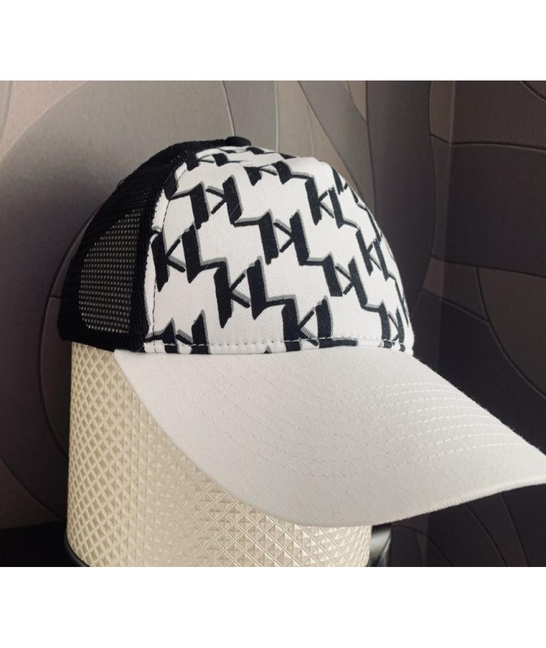 KARL LAGERFELD Белая хлопковая кепка, фото 3