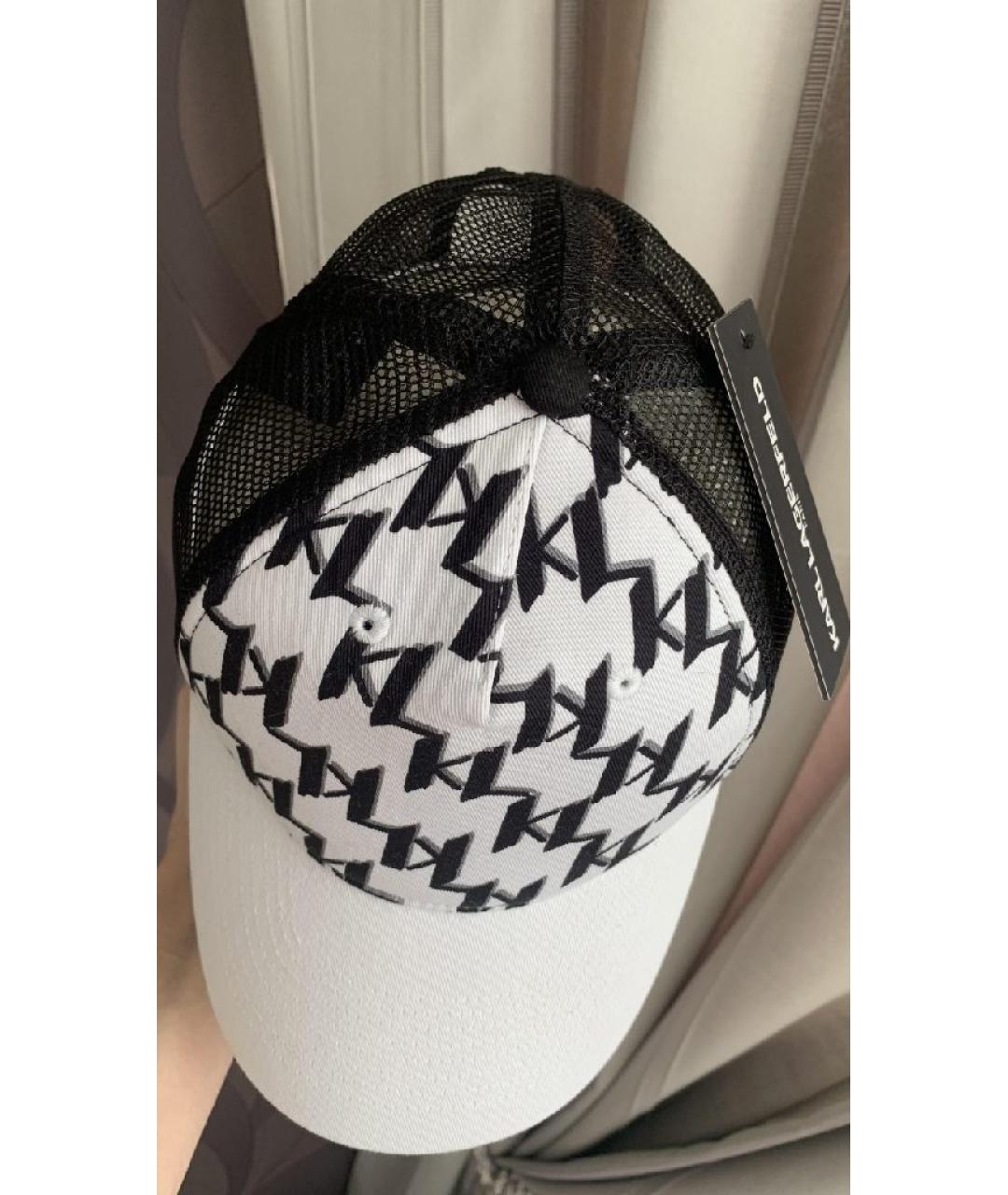 KARL LAGERFELD Белая хлопковая кепка, фото 6