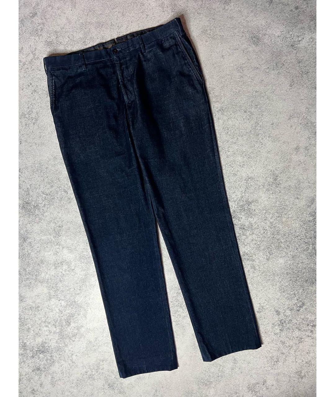 ZILLI Темно-синие хлопковые повседневные брюки, фото 8