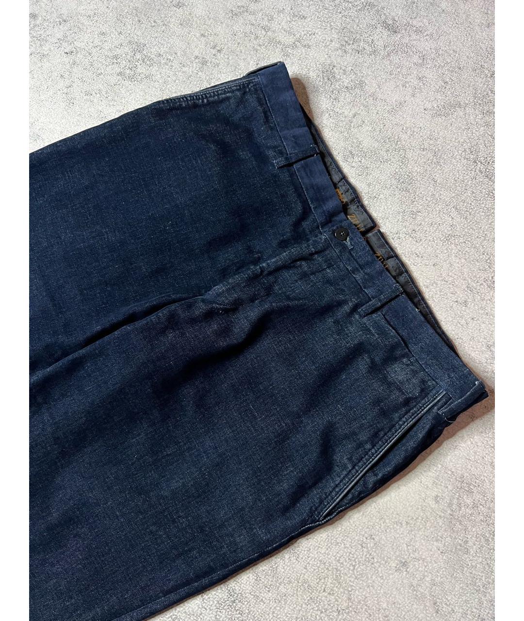 ZILLI Темно-синие хлопковые повседневные брюки, фото 2