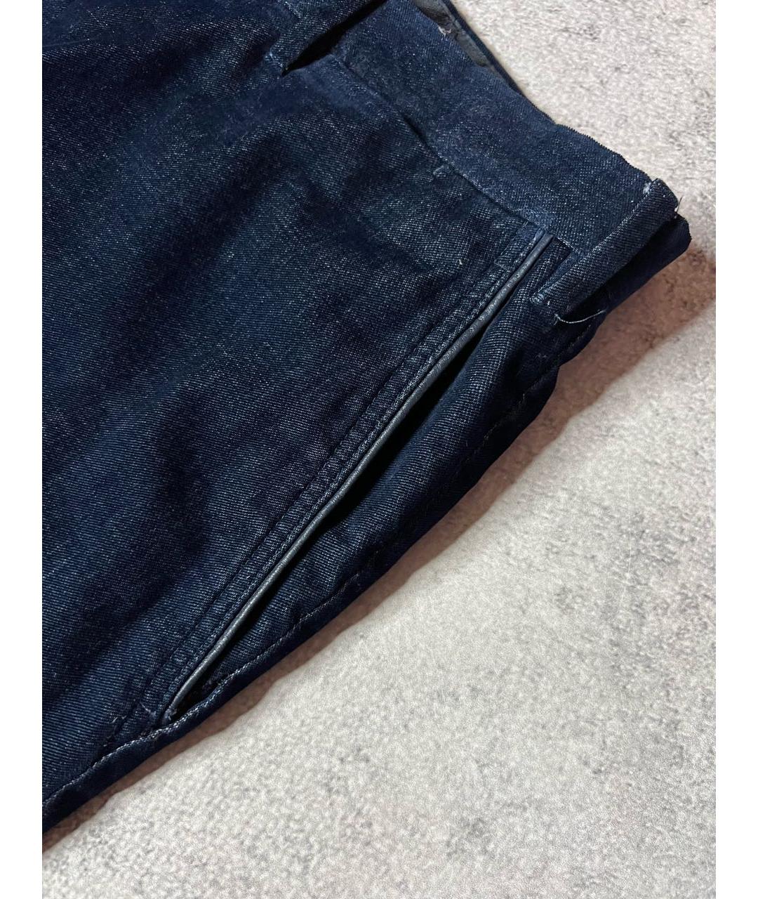 ZILLI Темно-синие хлопковые повседневные брюки, фото 3