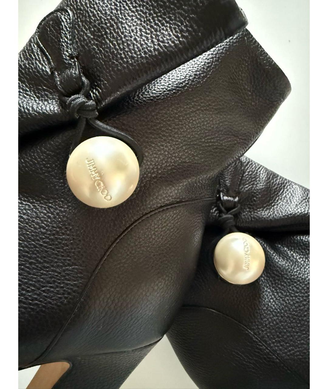 JIMMY CHOO Черные кожаные ботильоны, фото 3