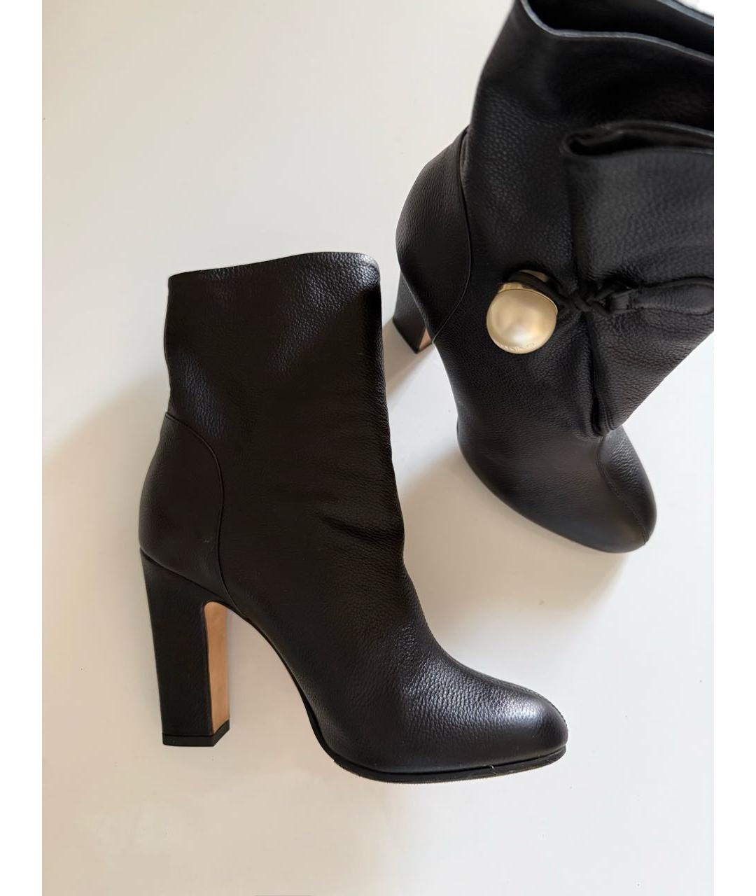 JIMMY CHOO Черные кожаные ботильоны, фото 7