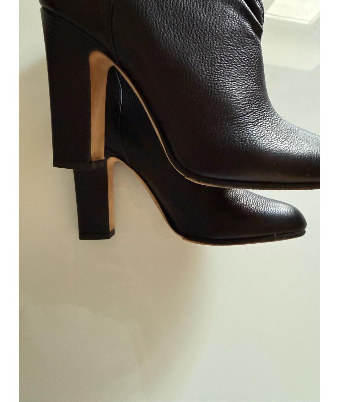 JIMMY CHOO Черные кожаные ботильоны, фото 4