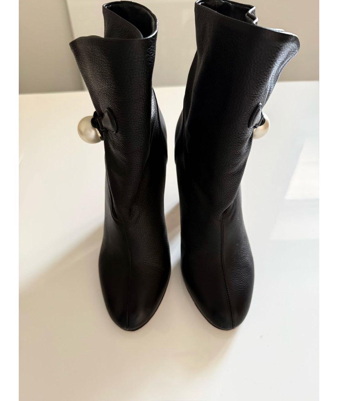 JIMMY CHOO Черные кожаные ботильоны, фото 2
