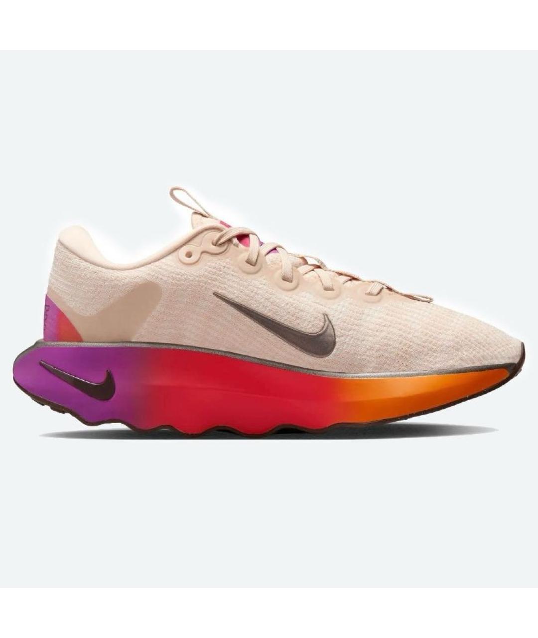 NIKE Бежевые текстильные низкие кроссовки / кеды, фото 7