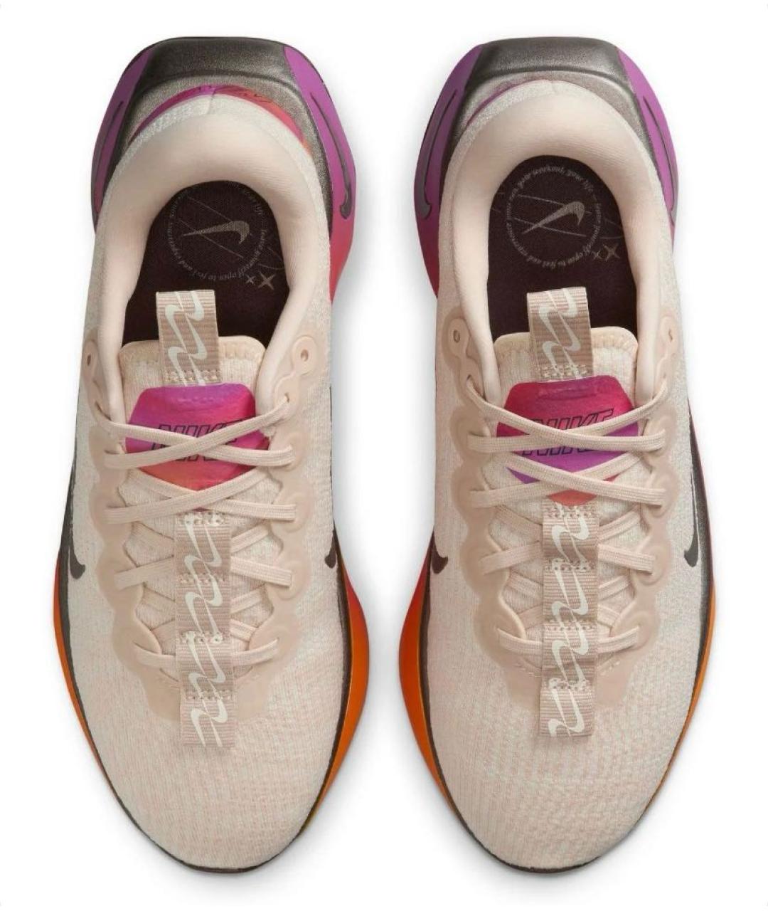 NIKE Бежевые текстильные низкие кроссовки / кеды, фото 3