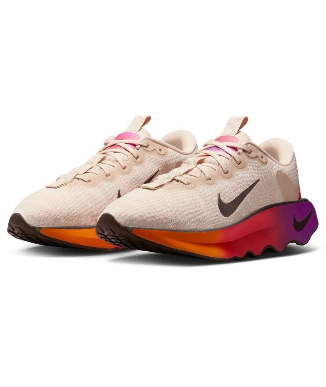 NIKE Бежевые текстильные низкие кроссовки / кеды, фото 2