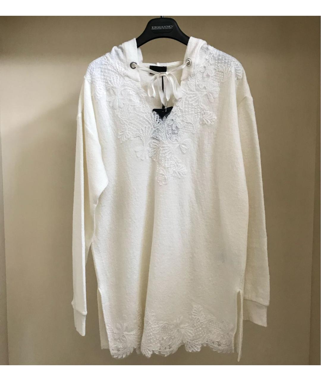 ERMANNO SCERVINO Белый шерстяной джемпер / свитер, фото 5