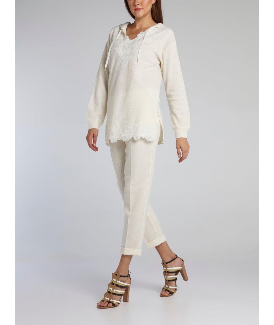 ERMANNO SCERVINO Белый шерстяной джемпер / свитер, фото 8