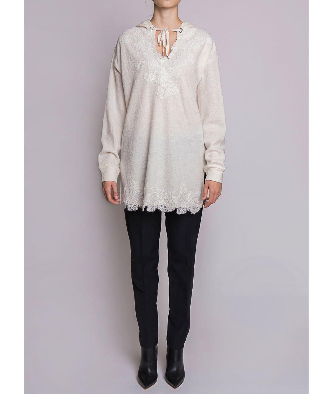 ERMANNO SCERVINO Белый шерстяной джемпер / свитер, фото 2