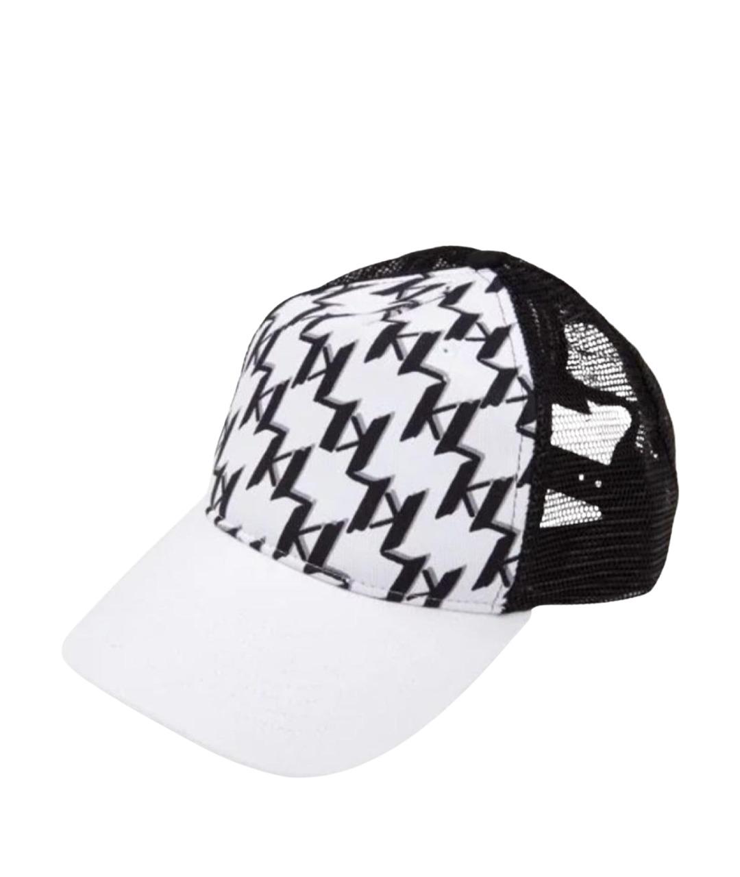 KARL LAGERFELD Белая хлопковая кепка/бейсболка, фото 1