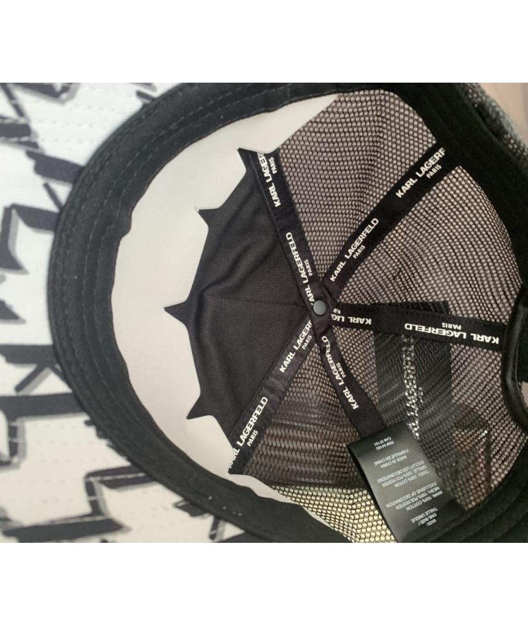 KARL LAGERFELD Белая хлопковая кепка/бейсболка, фото 4