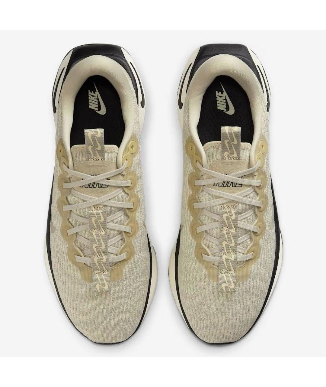 NIKE Бежевые текстильные низкие кроссовки / кеды, фото 2