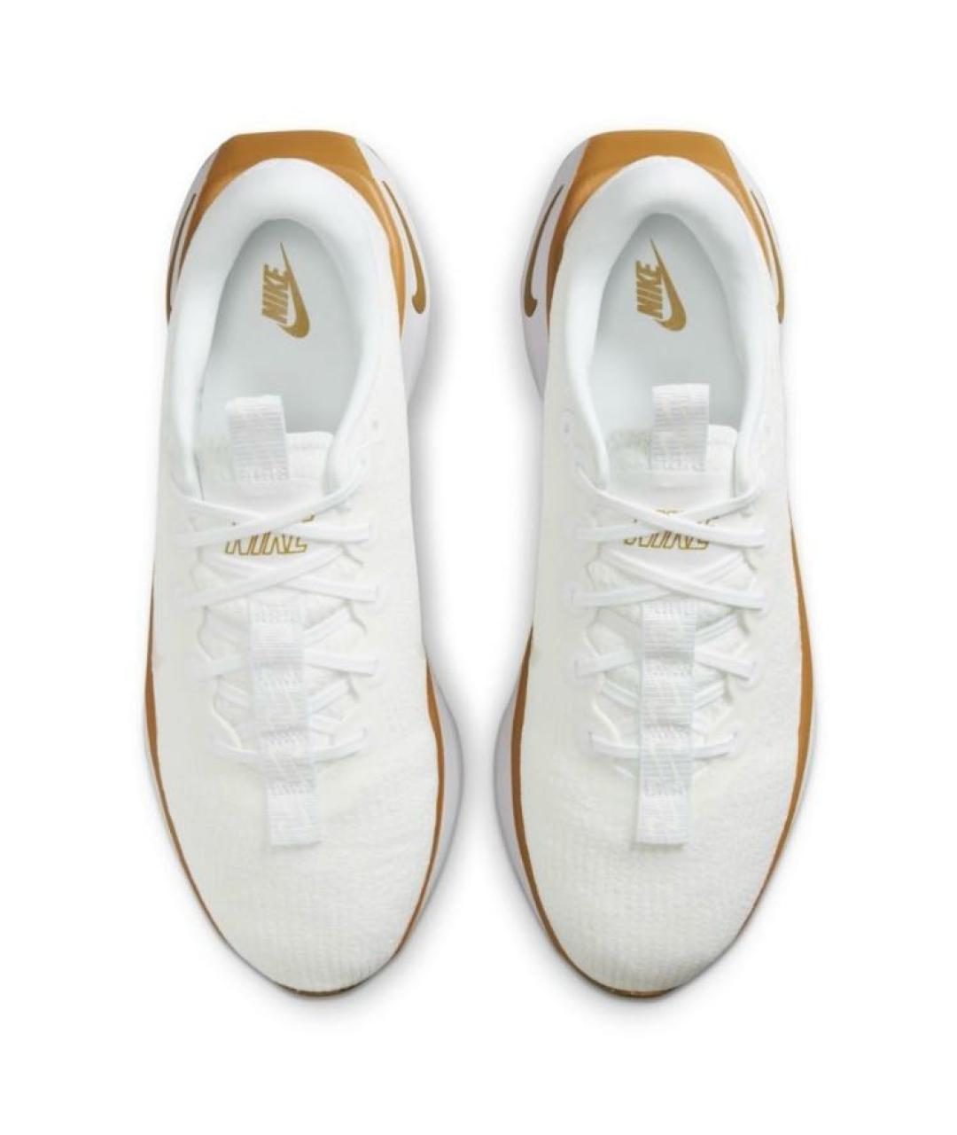 NIKE Белые текстильные низкие кроссовки / кеды, фото 2