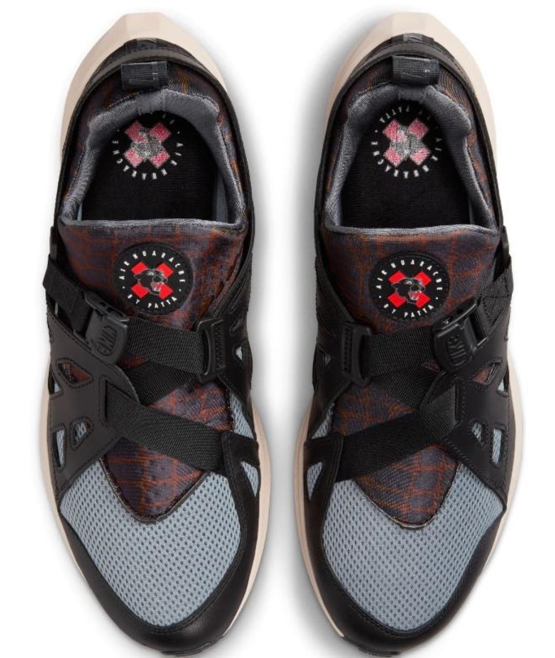 NIKE Черные текстильные низкие кроссовки / кеды, фото 3