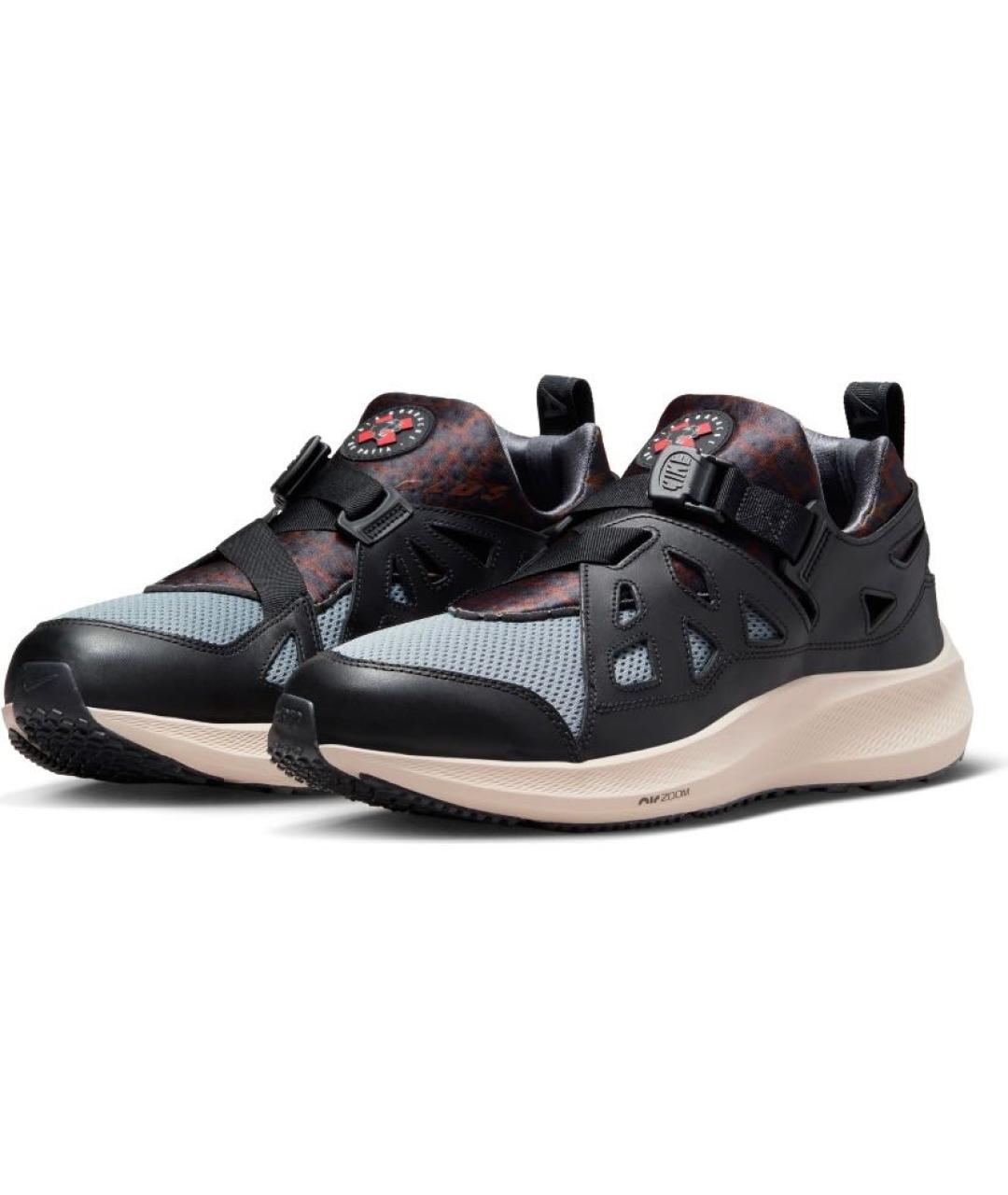 NIKE Черные текстильные низкие кроссовки / кеды, фото 2