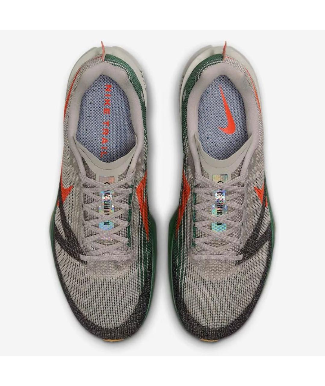 NIKE Зеленые текстильные низкие кроссовки / кеды, фото 2