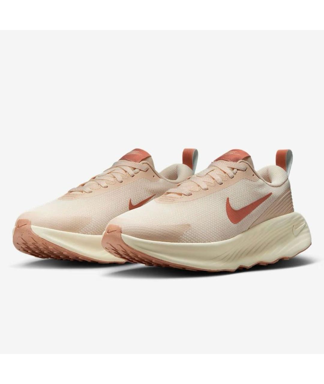 NIKE Бежевые текстильные низкие кроссовки / кеды, фото 3