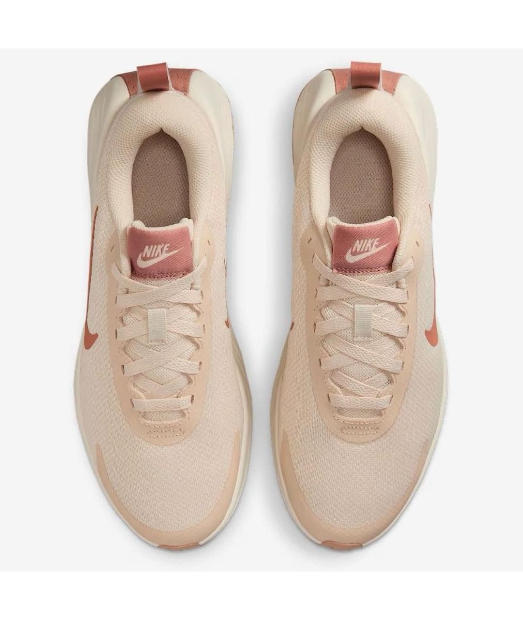 NIKE Бежевые текстильные низкие кроссовки / кеды, фото 2