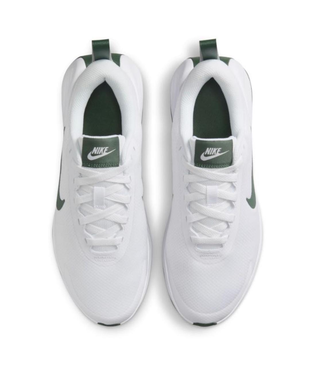 NIKE Белые текстильные низкие кроссовки / кеды, фото 2