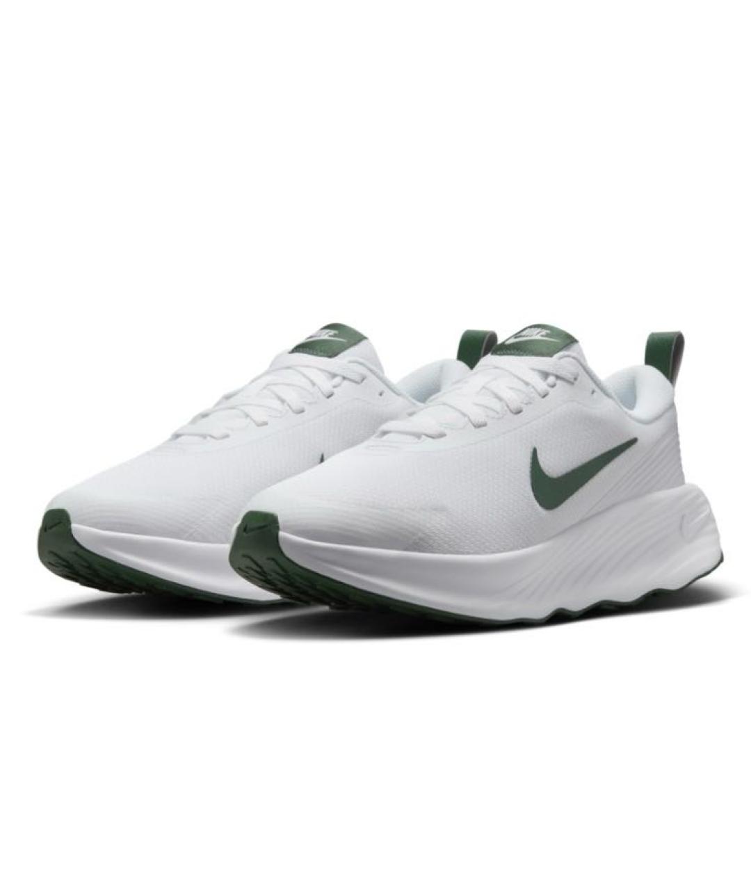 NIKE Белые текстильные низкие кроссовки / кеды, фото 3