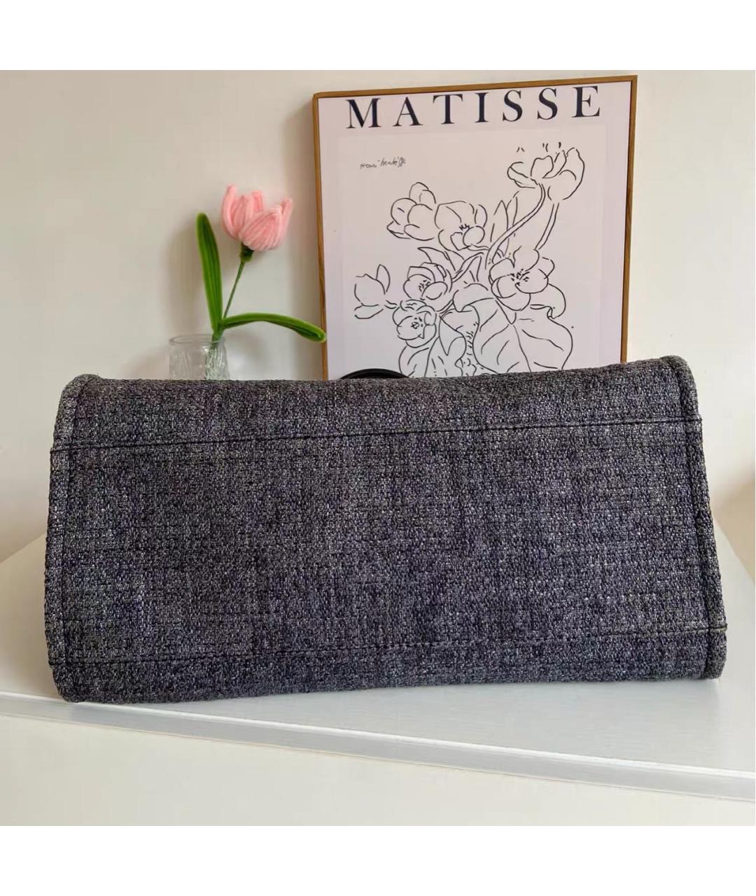 CHANEL Черная кожаная сумка тоут, фото 6