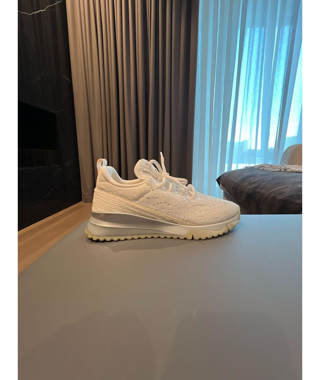 LOUIS VUITTON Белые текстильные низкие кроссовки / кеды, фото 5